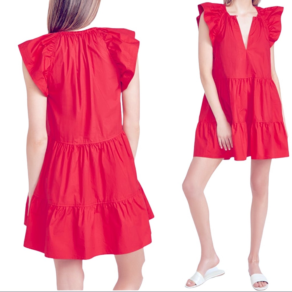 A.L.C. Red Mini Harper Dress